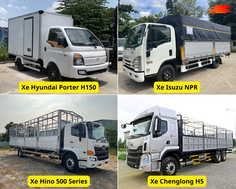 Các dòng xe tải của Chành xe Sài Gòn Xuân Phát