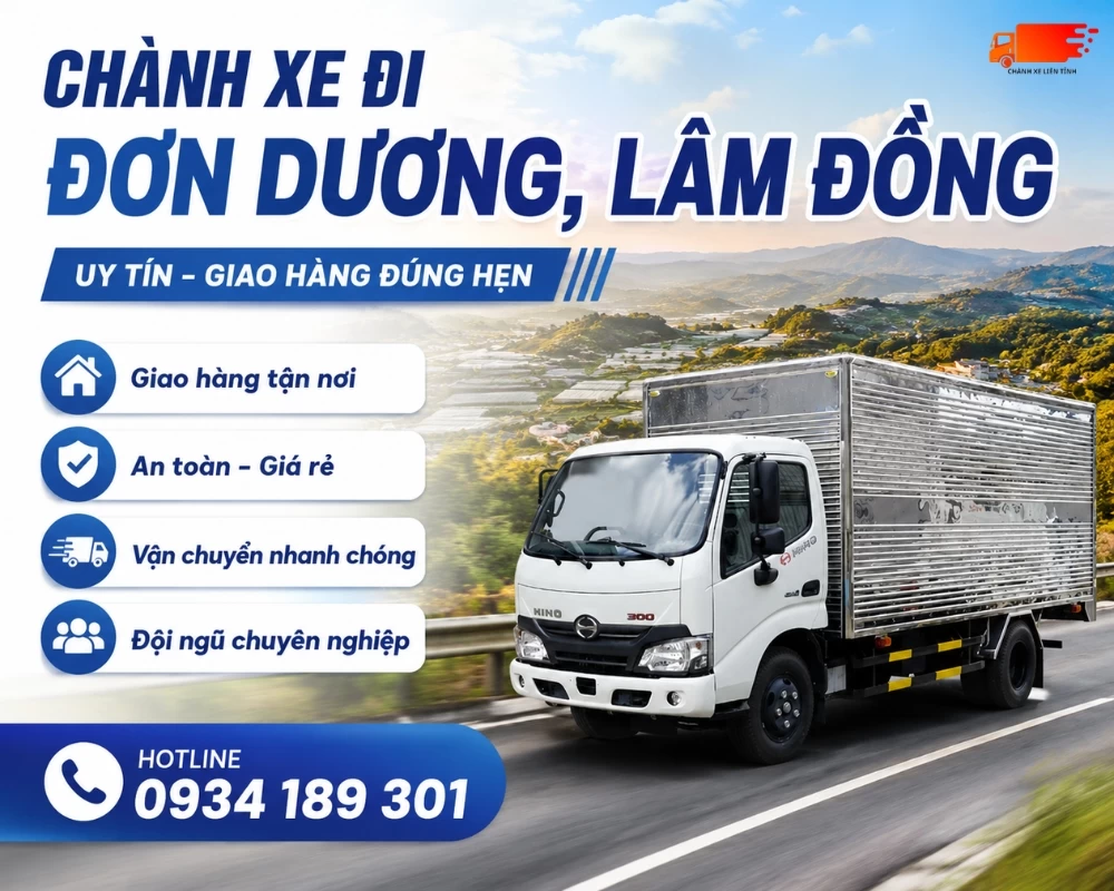Dịch vụ chành xe đi Đơn Dương Lâm Đồng