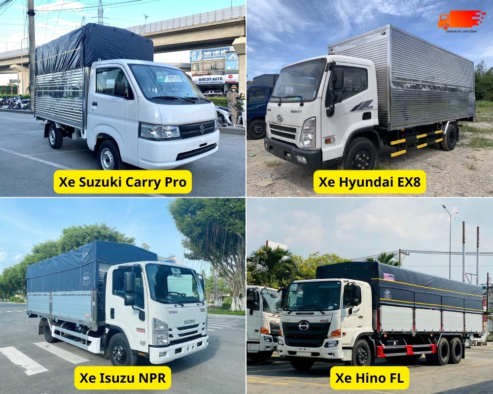 Các loại xe vận chuyển đi Đức Trọng của Chành xe Sài Gòn Xuân Phát