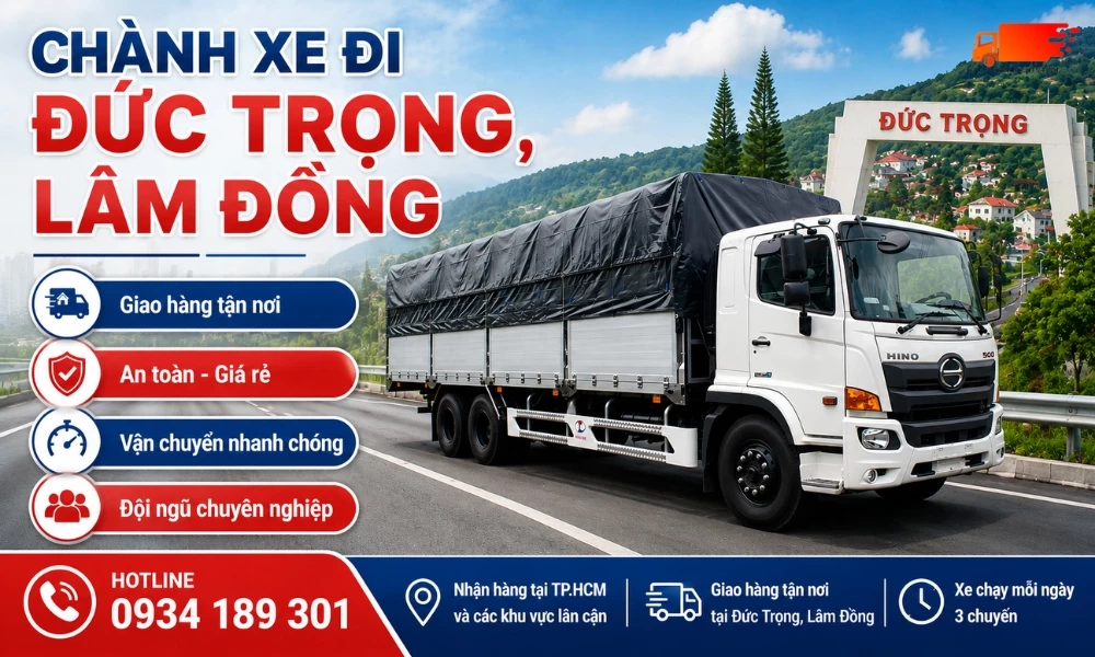 Chành xe đi Đức Trọng Lâm Đồng